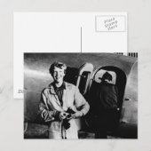 Carte Postale Photo vintage Amelia Earhart (Devant / Derrière)