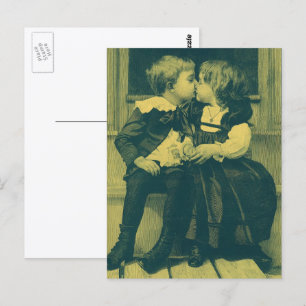 Carte Postale Photo vintage d'amour et de romance, Enfants embra