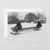 Carte Postale Photo Vintage de Bobsled (Devant / Derrière)