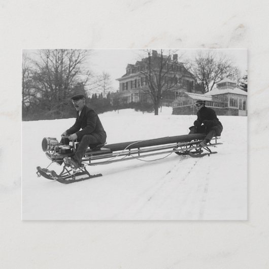 Carte Postale Photo Vintage de Bobsled (Devant)