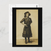 Carte Postale Photo vintage de cowgirl western (Devant / Derrière)