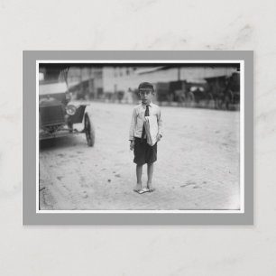 Carte Postale Photo vintage de Newsboy