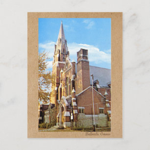 Carte Postale Photo vintage d'église des années 1970 modifiable 