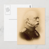 Carte Postale Photo vintage d'Otto Von Bismarck (Devant / Derrière)