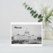 Carte Postale Photo vintage du Minnesota State Capitol (Debout devant)