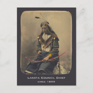 Carte Postale Photo vintage Native American Lakota Indian Chief