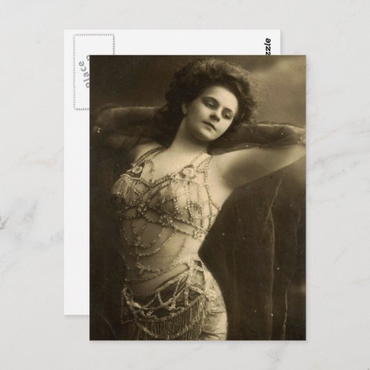 Carte Postale Photo Vintage risqué (Devant / Derrière)