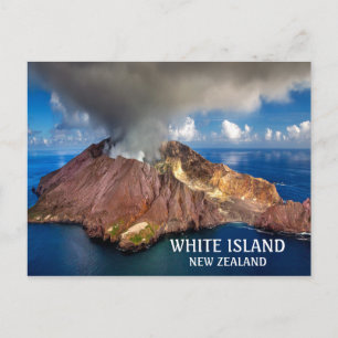 Carte Postale Photo Volcan White Island Nouvelle-Zélande