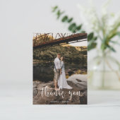 Carte Postale Photo Wedding Thank You Postcard (Debout devant)
