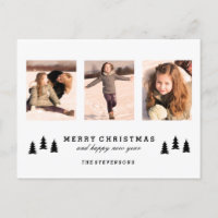 CARTE POSTALE PHOTO XMAS TREE JOYEUX NOËL