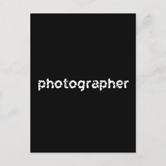 Carte Postale Photographe (Devant)