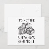 Carte Postale Photographe Caméra Drôle Idée cadeau (Devant / Derrière)