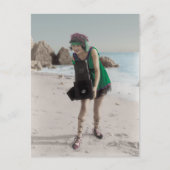 Carte Postale Photographe Flapper à la plage (Devant)