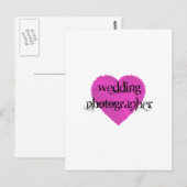 Carte Postale Photographe mariage (Devant / Derrière)