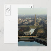 Carte Postale Photographie aérienne de Washington DC (Devant / Derrière)