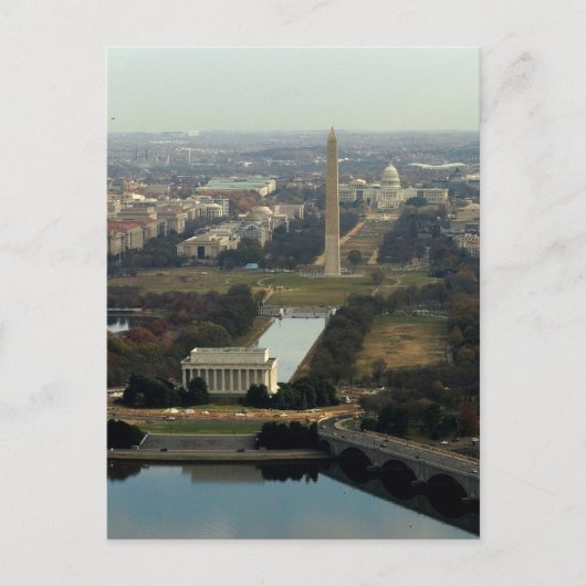 Carte Postale Photographie aérienne de Washington DC (Devant)