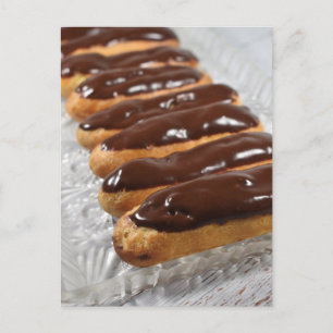 Carte Postale Photographie alimentaire Boston Cream rempli Eclai