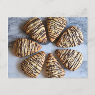 Carte Postale Photographie alimentaire Chocolat Chip British Sco