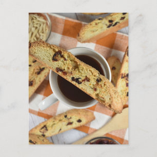 Carte Postale Photographie alimentaire Cranberry Almond Biscotti