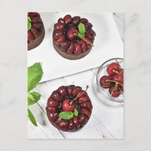Carte Postale Photographie alimentaire Tartelettes de cerise de