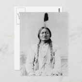 Carte Postale Photographie ancienne du chef Lakota Sitting Bull (Devant / Derrière)