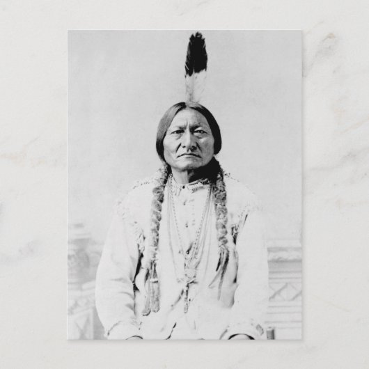 Carte Postale Photographie ancienne du chef Lakota Sitting Bull (Devant)