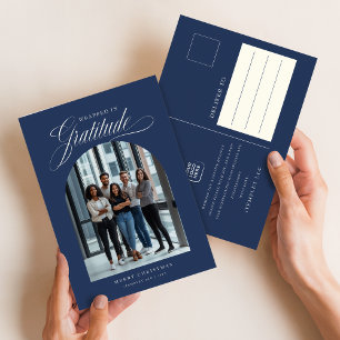 Carte Postale Photographie Arrondie Moderne Fêtes de Noël