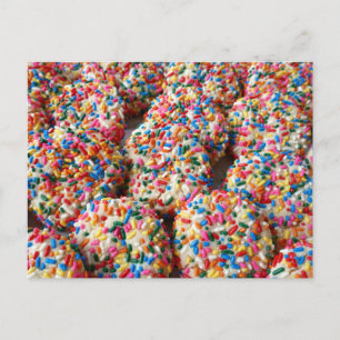 Carte Postale Photographie de biscuits à paillettes amusants à c