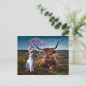 Carte Postale Photographie de la fille Umbrella Bull (Debout devant)