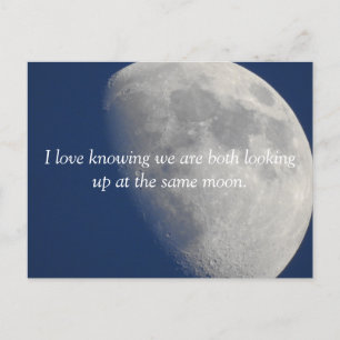 Carte Postale  Photographie de la lune, romantique vous manquant