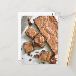 Carte Postale Photographie de la nourriture Brownies chocolat fo