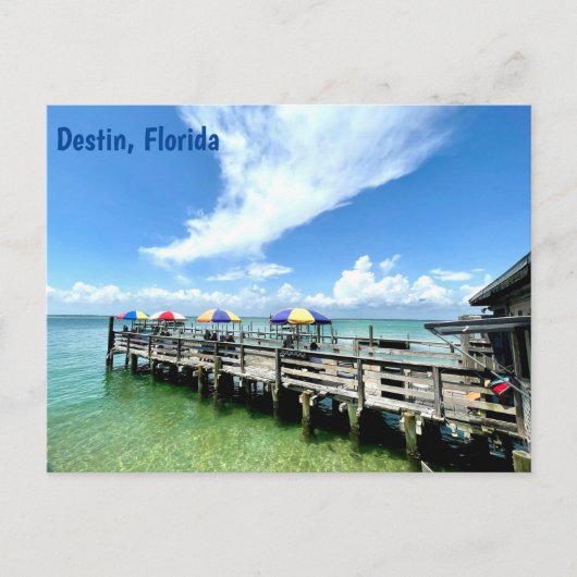 Carte Postale Photographie de la promenade de l'océan de Destin (Devant)