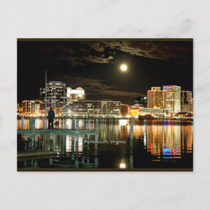 Carte Postale photographie de la ville de Portsmouth, Virginie