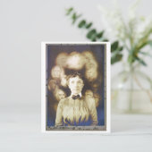 Carte Postale Photographie de l'ancien esprit victorien noir et (Debout devant)