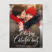 Carte Postale Photographie de Noël Joyeux moderne Salutation (Devant)