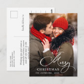 Carte Postale Photographie de Noël Joyeux moderne Salutation (Devant / Derrière)