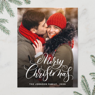 Carte Postale Photographie de Noël Joyeux moderne Salutation