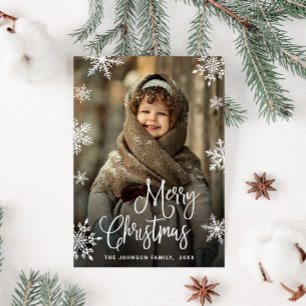 Carte Postale Photographie de Noël Joyeux moderne Salutation