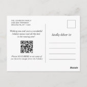 Carte Postale Photographie de Noël Joyeux moderne Vacances de vo (Dos)