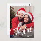 Carte Postale Photographie de Noël simple et moderne (Devant / Derrière)