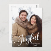 Carte Postale Photographie de Noël simple et moderne (Devant / Derrière)