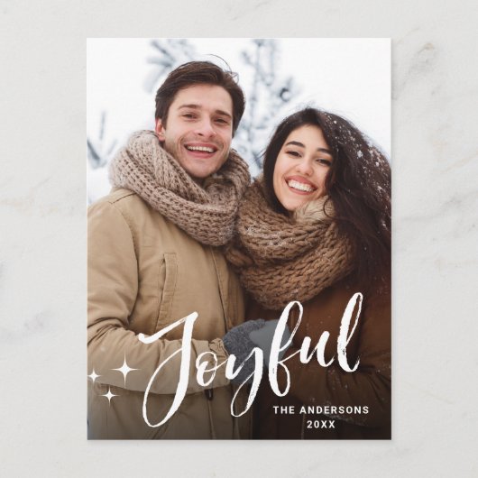 Carte Postale Photographie de Noël simple et moderne (Devant)