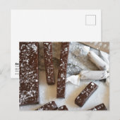 Carte Postale Photographie de nourriture Chocolat sel de mer Car (Devant / Derrière)