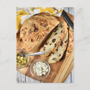Carte Postale Photographie de nourriture Pain aux figues au from