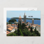 Carte Postale Photographie de paysage de Rab, Croatie (Devant / Derrière)