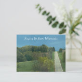 Carte Postale  Photographie de paysage du Wisconsin Dire bonjour (Debout devant)