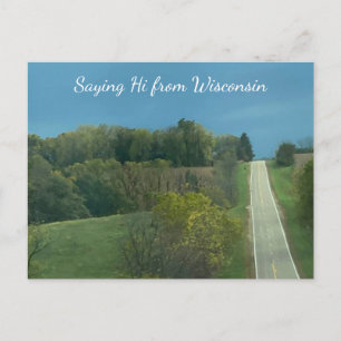 Carte Postale  Photographie de paysage du Wisconsin Dire bonjour