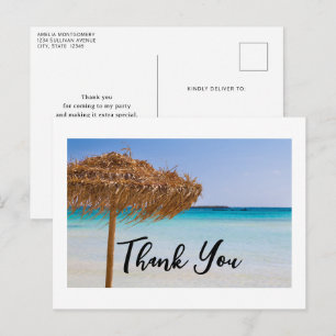 Carte Postale Photographie de plage tropicale panoramique Merci