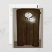 Carte Postale Photographie de radio vintage (Devant / Derrière)