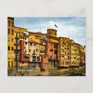 Carte Postale Photographie de réflexion de la rivière de Gérone